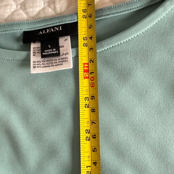 Alfani Teal Stretch Poncho Style with Butterfly Sleeves Size L - Picture 6 of 6